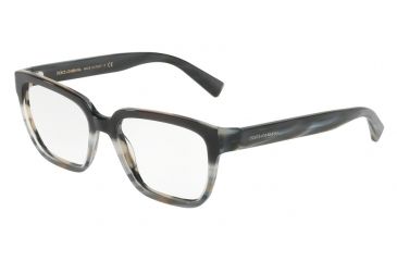 Image of Dolce&amp;Gabbana DG3282 Single Vision Prescription Eyeglasses 3157-52 - Black Gredient Blue Horn Frame