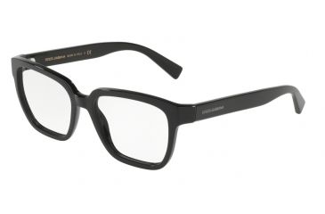Image of Dolce&amp;Gabbana DG3282 Single Vision Prescription Eyeglasses, 52mm, Black, DG3282-501-52-SV