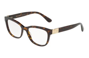 Image of Dolce&amp;Gabbana DG3290F Prescription Eyeglasses 502-54 - Havana Frame