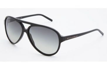 Image of Dolce&amp;Gabbana DG4016 Progressive Sunglasses - Black Frame w/ Gray Gradient 61 mm Diameter Lenses, 501-8G-6113