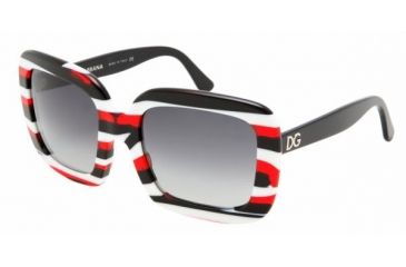 Image of Dolce &amp; Gabanna DG4035 #841/8G - Red Striped Gray Gradient Frame