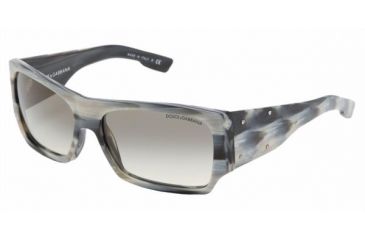 Image of Dolce&amp;Gabbana DG4045 Bifocal Sunglasses - Striped Gray Crystal Gray Gradient Frame / 58 mm Prescription Lenses, 896-32-5815