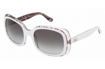 Image of Dolce &amp; Gabanna DG4053 #594/8G - White Top On Animal Prin Gray Gradient Frame