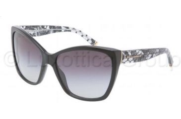 Image of Dolce&amp;Gabbana LACE,ANIMALIER,FLOWER,CUBES DG4111M Bifocal Prescription Sunglasses DG4111M-18918G-5915 - Frame Color Black, Lens Diameter 59 mm