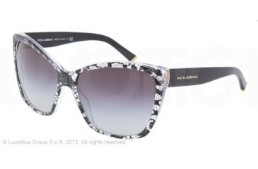 Image of Dolce&amp;Gabbana LACE,ANIMALIER,FLOWER,CUBES DG4111M Bifocal Prescription Sunglasses DG4111M-18958G-59 - Lens Diameter 59 mm, Lens Diameter 59 mm, Frame Color Black Lace