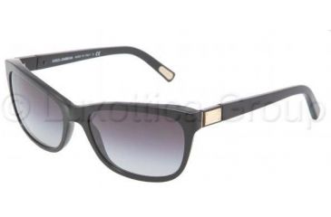 Image of Dolce&amp;Gabbana DG4123 Sunglasses 501/8G-5717 - Black Gray Gradient