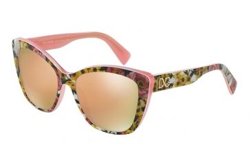 Image of Dolce&amp;Gabbana DG4216 Bifocal Prescription Sunglasses DG4216-29395R-55 - Lens Diameter 55 mm, Frame Color Top Bouquet On Pink