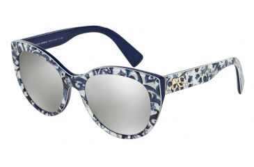 Image of Dolce&amp;Gabbana DG4217 Bifocal Prescription Sunglasses DG4217-29936G-54 - Lens Diameter 54 mm, Frame Color Maioliche Partenopee/blue