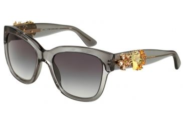 Image of Dolce&amp;Gabbana DG4247B Single Vision Prescription Sunglasses DG4247B-29168G-56 - Lens Diameter 56 mm, Frame Color Transparent Grey