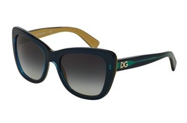Image of Dolce&amp;Gabbana DG4260 Bifocal Prescription Sunglasses DG4260-29588G-54 - Lens Diameter 54 mm, Frame Color Top Petroleum On Gold