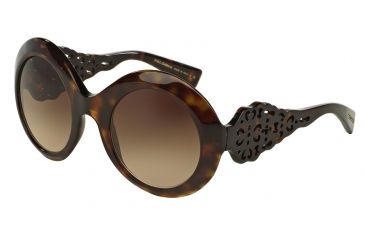 Image of Dolce&amp;Gabbana DG4265 Single Vision Prescription Sunglasses DG4265-502-13-51 - Lens Diameter 51 mm, Frame Color Dark Havana