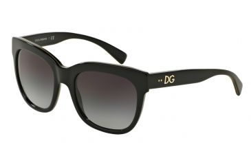 Image of Dolce&amp;Gabbana DG4272 Progressive Prescription Sunglasses DG4272-30038G-53 - Lens Diameter 53 mm, Frame Color Top Black/gold/black