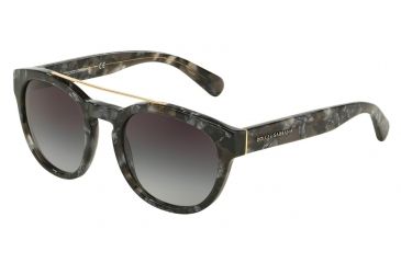 Image of Dolce&amp;Gabbana DG4274 Single Vision Prescription Sunglasses DG4274-29338G-50 - Lens Diameter 50 mm, Frame Color Dark Grey Marble