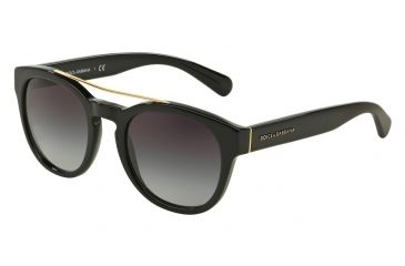 Image of Dolce&amp;Gabbana DG4274 Single Vision Prescription Sunglasses DG4274-501-8G-50 - Lens Diameter 50 mm, Frame Color Black