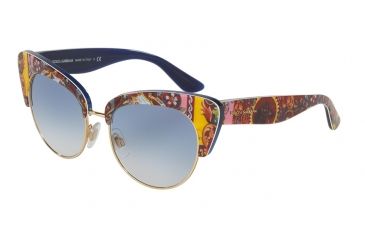 Image of Dolce&amp;Gabbana DG4277 Sunglasses 303619-52 - Top Handcart/blue Frame, Blue Gradient Lenses