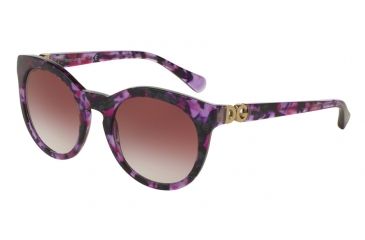 Image of Dolce&amp;Gabbana DG4279F Sunglasses 29128H-55 - Violet Marble Frame, Violet Gradient Lenses