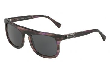 Image of Dolce&amp;Gabbana DG4288 Single Vision Prescription Sunglasses DG4288-306487-53 - Lens Diameter 53 mm, Frame Color Striped Violet