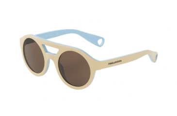 Image of Dolce&amp;Gabbana DG4298 Progressive Prescription Sunglasses DG4298-310273-42 - Lens Diameter 42 mm, Frame Color Beige On Azure Rubber