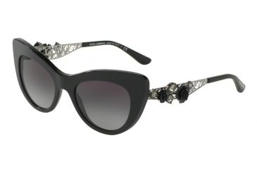 Image of Dolce&amp;Gabbana DG4302B Single Vision Prescription Sunglasses DG4302B-501-8G-50 - Lens Diameter 50 mm, Frame Color Black