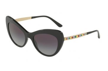 Image of Dolce&amp;Gabbana DG4307B Single Vision Prescription Sunglasses DG4307B-501-8G-52 - Lens Diameter 52 mm, Frame Color Black