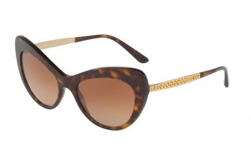 Image of Dolce&amp;Gabbana DG4307BF Sunglasses 502/8G-54 - Havana Frame, Grey Gradient Lenses