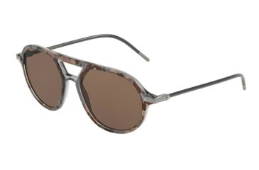 Image of Dolce&amp;Gabbana DG4343F Progressive Prescription Sunglasses DG4343F-318373-54 - Lens Diameter 54 mm, Frame Color Top Grey Havana On Grey Transp