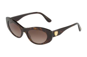 Image of Dolce&amp;Gabbana DG4360 Sunglasses 502/13-53, Brown Gradient Lenses