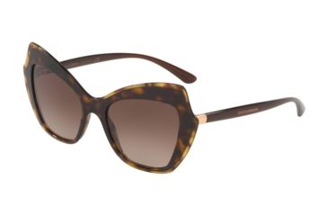 Image of Dolce&amp;Gabbana DG4361 Sunglasses 502/13-52, Brown Gradient Lenses