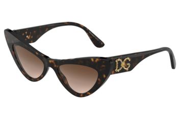 Image of Dolce&amp;Gabbana DG4368F Sunglasses 502/13-52 - , Brown Gradient Lenses