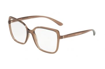 Image of Dolce&amp;Gabbana DG5028 Eyeglass Frames 3159-53 - Transparent Brown Frame