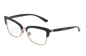 Image of Dolce&amp;Gabbana DG5045 Eyeglass Frames 501-53 - Black/Pink Gold