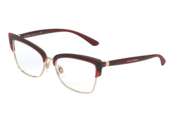 Image of Dolce&amp;Gabbana DG5045 Eyeglass Frames 550-53 - Transparent Red