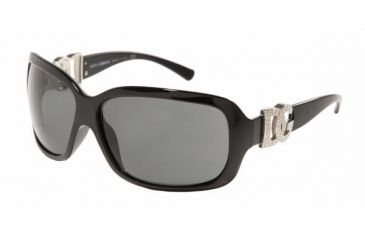 Image of Dolce &amp; Gabanna DG6029B #501/87 - Shiny Black Frame, Gray Lenses