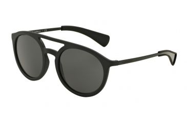 Image of Dolce&amp;Gabbana DG6101 Sunglasses 193487-53 - Matte Black / Black Frame, Grey Lenses