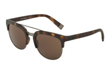 Image of Dolce&amp;Gabbana DG6103 Bifocal Prescription Sunglasses DG6103-302873-55 - Lens Diameter 55 mm, Frame Color Matte Dark Havana