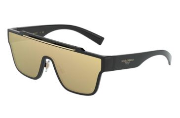 Image of Dolce&amp;Gabbana DG6125 Sunglasses 501/03-35 - , Clear Mirror Real Yellow Gold Lenses