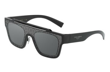 Image of Dolce&amp;Gabbana DG6125 Sunglasses 501/6G-35 - , Grey Mirror Black Lenses