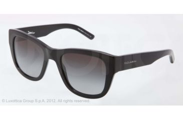 Image of Dolce&amp;Gabbana DOMENICO DG4177 Sunglasses 501/8G-52 - Black Frame, Gray Gradient Lenses