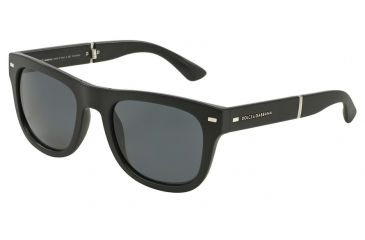 Image of Dolce&amp;Gabbana FOLDING DG6089 Sunglasses 501/81-53 - Matte Black Frame, Polar Grey Lenses