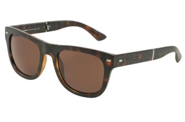 Image of Dolce&amp;Gabbana FOLDING DG6089 Sunglasses 502/73-53 - Matte Havana Frame, Brown Lenses