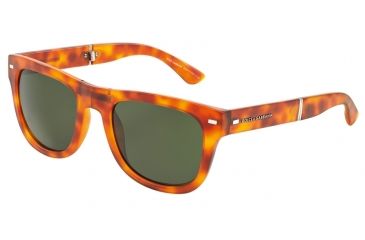 Image of Dolce&amp;Gabbana FOLDING DG6089 Sunglasses 706/71-53 - Matte Light Havana Frame, Grey Green Lenses