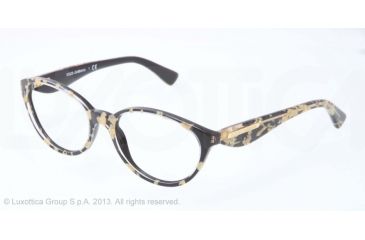 Image of Dolce&amp;Gabbana GOLD LEAF DG3173 Bifocal Prescription Eyeglasses 2745-51 - Leaf Gold On Black Frame