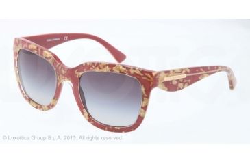 Image of Dolce&amp;Gabbana GOLD LEAF DG4197 Progressive Prescription Sunglasses DG4197-27488G-53 - Lens Diameter 53 mm, Lens Diameter 53 mm, Frame Color Leaf Gold On Red