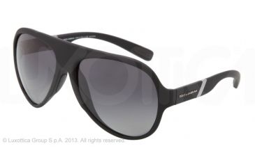 Image of Dolce&amp;Gabbana GYM DG6073 Single Vision Prescription Sunglasses DG6073-2616T3-61 - Lens Diameter 61 mm, Lens Diameter 61 mm, Frame Color Black