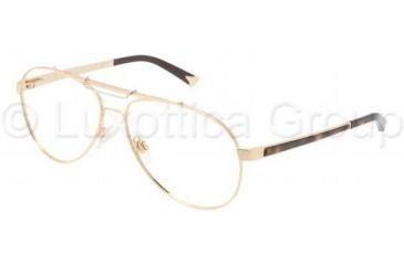 Image of Dolce&amp;Gabbana Iconic evolution DG1223 Progressive Prescription Eyeglasses 034-5614 - Gold Frame