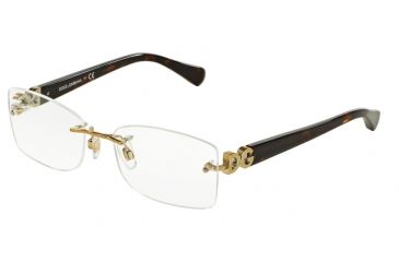 Image of Dolce&amp;Gabbana ICONIC LOGO DG1278 Bifocal Prescription Eyeglasses 1193-52 - Pale Gold Frame