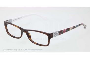 Image of Dolce&amp;Gabbana ICONIC LOGO DG3147P Bifocal Prescription Eyeglasses 2783-51 - Havana Frame