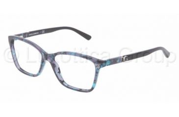 Image of Dolce&amp;Gabbana ICONIC LOGO DG3153P Eyeglass Frames 2689-5415 - Blue Marble Frame, Clear Lenses