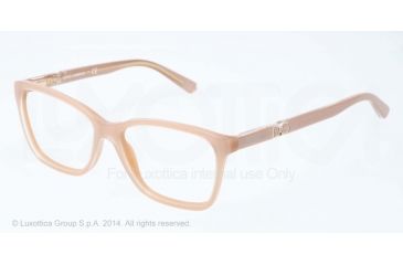 Image of Dolce&amp;Gabbana ICONIC LOGO DG3153P Eyeglass Frames 2773-52 - Top Crystal On Pearl Sand Frame