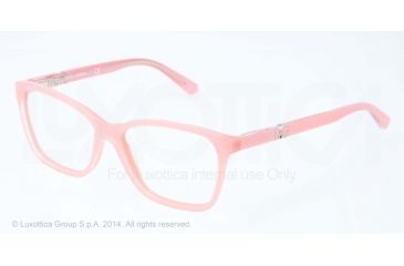 Image of Dolce&amp;Gabbana ICONIC LOGO DG3153P Eyeglass Frames 2774-52 - Top Crystal On Pearl Pink Frame